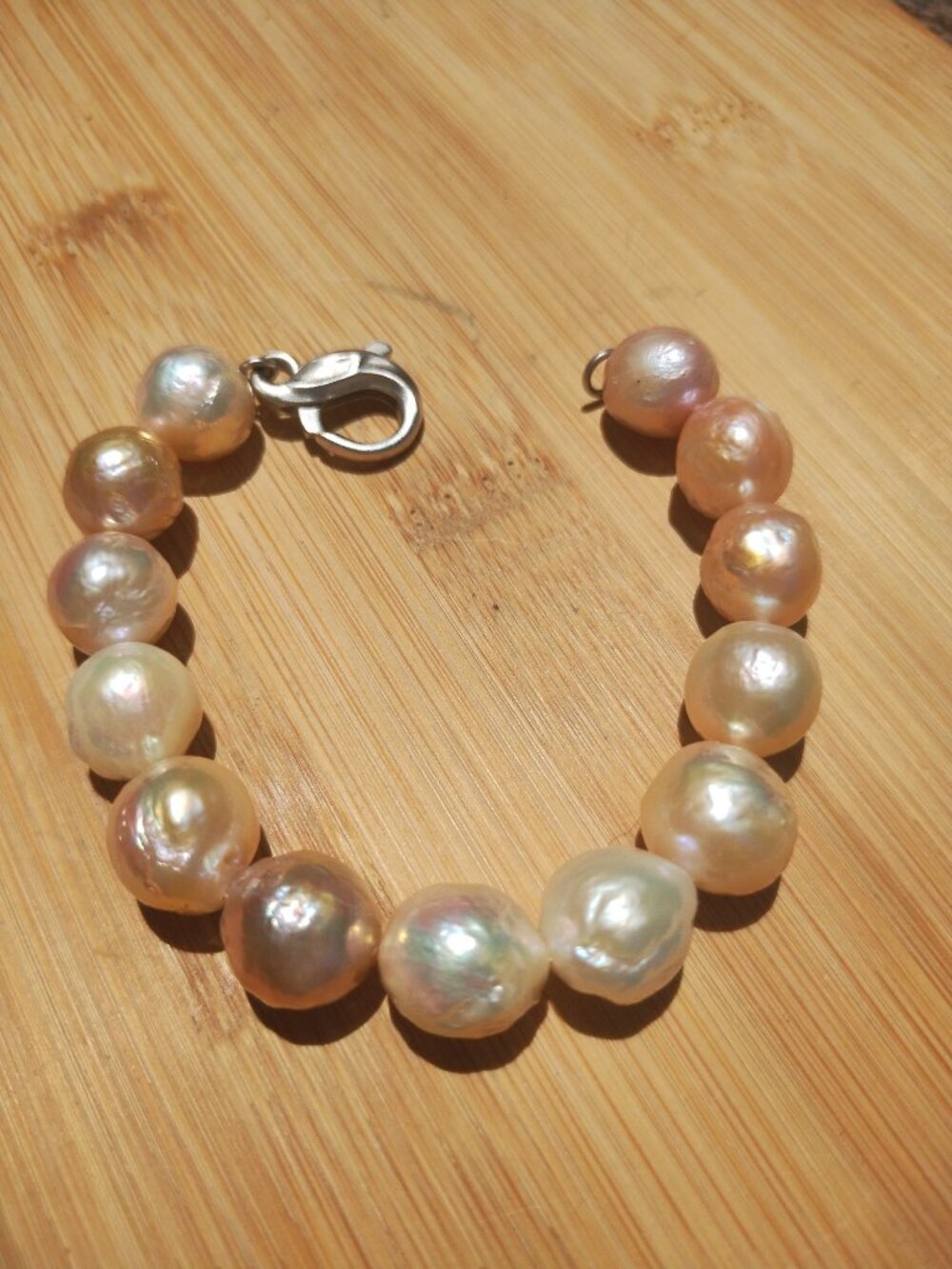 Honora Ming Baroque Pearl Necklace and Bracelet Set Sterling 925 Silver Stunning - Picture 5 of 11